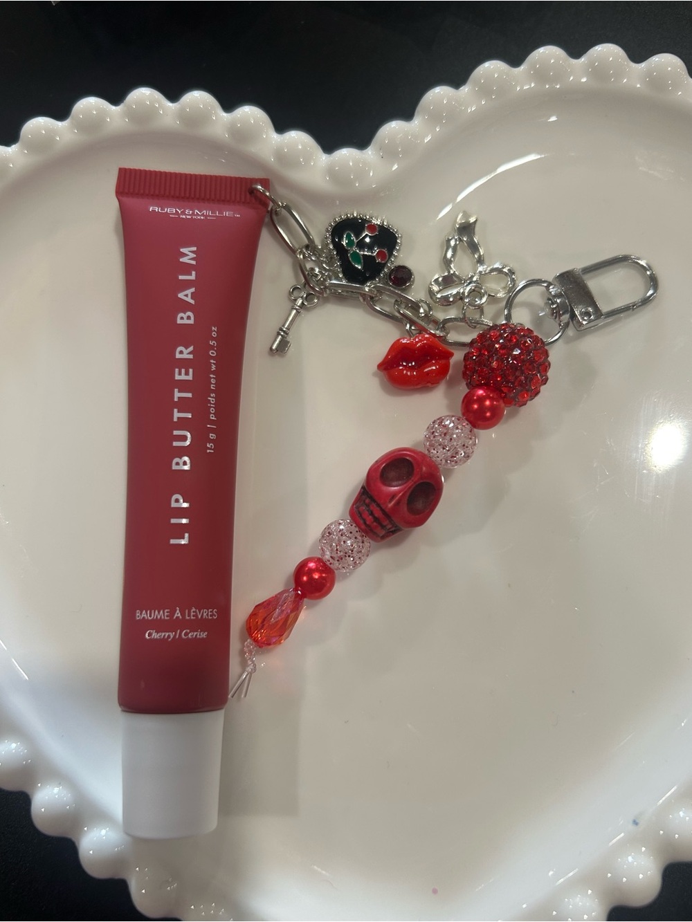 Cherry Lip Butter Balm Keychain